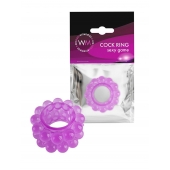Лиловое эрекционное кольцо с 2 рядами стимулирующих шариков - Erowoman-Eroman - в Новочеркасске купить с доставкой