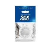 Эрекционное кольцо со стимулирующими шариками сверху и снизу - Sex Expert - в Новочеркасске купить с доставкой