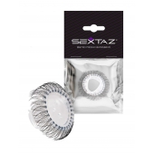 Эластичное эрекционное кольцо с длинными черными «ресничками» - Sextaz - в Новочеркасске купить с доставкой