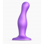 Фиолетовая насадка Strap-On-Me Dildo Plug Curvy size M - Strap-on-me - купить с доставкой в Новочеркасске