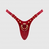 Красный пояс для фиксации насадок Strap-On-Me Leatherette Harness Fabulous - Strap-on-me - купить с доставкой в Новочеркасске