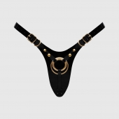 Черный пояс для фиксации насадок Strap-On-Me Leatherette Harness Fabulous - Strap-on-me - купить с доставкой в Новочеркасске