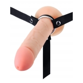 Мужской полый страпон на регулируемых ремешках - 22 см. - Sex Expert - купить с доставкой в Новочеркасске