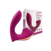 Сливовый вибромассажер с вакуумной стимуляцией клитора - Erokay