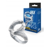 Прозрачное двойное эрекционное кольцо - Sex Expert - в Новочеркасске купить с доставкой