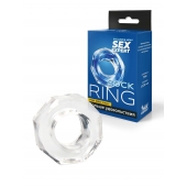 Прозрачное эрекционное кольцо в форме гайки - Sex Expert - в Новочеркасске купить с доставкой