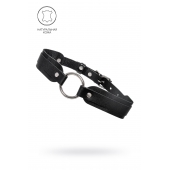 Черный кожаный чокер-ошейник со скруглёнными углами - Pecado - купить с доставкой в Новочеркасске