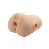 Телесный мастурбатор с вибрацией Double Pounder Vibrating Squeeze Stroker - Pipedream - в Новочеркасске купить с доставкой