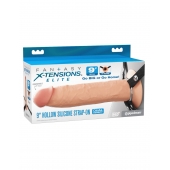 Телесный пустотелый фаллопротез 9’’ Hollow Silicone Strap-On - 24,1 см. - Pipedream - купить с доставкой в Новочеркасске