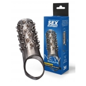 Дымчатая насадка на пенис с выпуклостями - 12 см. - Sex Expert - в Новочеркасске купить с доставкой