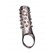 Дымчатая насадка на пенис с выпуклостями - 11 см. - Sex Expert - в Новочеркасске купить с доставкой