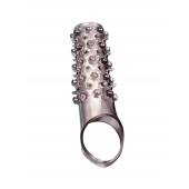 Дымчатая насадка на пенис с шипами и выпуклостями - 12 см. - Sex Expert - в Новочеркасске купить с доставкой