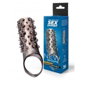 Дымчатая насадка на пенис с шипами и выпуклостями - 12,5 см. - Sex Expert - в Новочеркасске купить с доставкой