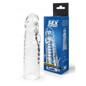 Прозрачная закрытая насадка на член - 15 см. - Sex Expert - в Новочеркасске купить с доставкой