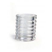 Прозрачная сквозная насадка на пенис с ребрышками - Sex Expert - в Новочеркасске купить с доставкой