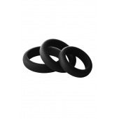Набор из 3 черных эрекционных колец Smooth Silicone Cockring Pack - Dream Toys - в Новочеркасске купить с доставкой