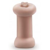 Телесный люминесцентный двусторонний мастурбатор Tasha - Blush Novelties - в Новочеркасске купить с доставкой