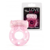 Розовое эрекционное виброкольцо с бабочкой - 1137 - в Новочеркасске купить с доставкой