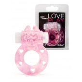 Розовое эрекционное виброкольцо в форме зайчика - 1137 - в Новочеркасске купить с доставкой