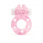 Розовое эрекционное виброкольцо в форме зайчика - 1137 - в Новочеркасске купить с доставкой