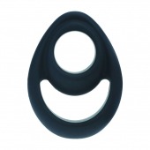 Черное эрекционное кольцо Double Ergo Silicone Cockring - Shots Media BV - в Новочеркасске купить с доставкой