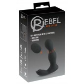 Черная анальная пробка с вибрацией, вращением и пультом ДУ RC Butt Plug with 2 Functions - Orion - в Новочеркасске купить с доставкой