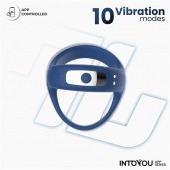 Синее интерактивное эрекционное виброкольцо Rank - Intoyou - в Новочеркасске купить с доставкой