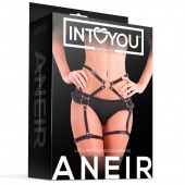 Черные стрепы на бёдра Aneir - Intoyou - купить с доставкой в Новочеркасске