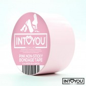 Розовый скотч для фиксации Non-Sticky Bondage Tape - 15 м. - Intoyou - купить с доставкой в Новочеркасске