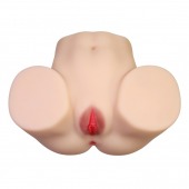 Телесный мастурбатор с 2 любовными отверстиями Olivia - Baile - в Новочеркасске купить с доставкой