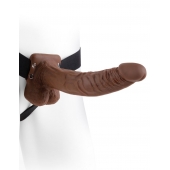 Полый мужской фаллопротез Hollow Strap-On with Balls - 24 см. - Pipedream - купить с доставкой в Новочеркасске