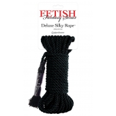 Черная веревка для фиксации Deluxe Silky Rope - 9,75 м. - Pipedream - купить с доставкой в Новочеркасске