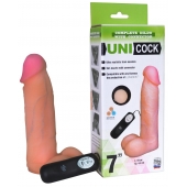 Фаллическая насадка Харнесс UNICOCK 7  с вибрацией - 19 см. - LOVETOY (А-Полимер) - купить с доставкой в Новочеркасске