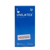 Классические презервативы Unilatex Natural Plain - 12 шт. + 3 шт. в подарок - Unilatex - купить с доставкой в Новочеркасске