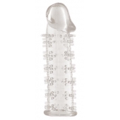 Гелевая прозрачная насадка с шипами - 12 см. - Toyfa Basic - в Новочеркасске купить с доставкой