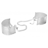 Серебристые наручники-браслеты Desir Metallique Handcuffs - Bijoux Indiscrets - купить с доставкой в Новочеркасске