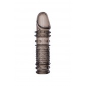 Дымчатая закрытая насадка ToyFa XLover с чешуйками и пупырышками - 13,5 см. - ToyFa - в Новочеркасске купить с доставкой