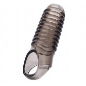 Дымчатая насадка с рёбрышками и подхватом мошонки ToyFa XLover - 12,5 см. - ToyFa - в Новочеркасске купить с доставкой