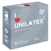 Презервативы с рёбрами Unilatex Ribbed - 3 шт. - Unilatex - купить с доставкой в Новочеркасске