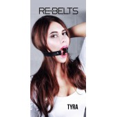 Чёрный кожаный чокер-кляп Tyra Black - Rebelts - купить с доставкой в Новочеркасске