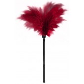 Пластиковая метелочка с красными пёрышками Small Feather Tickler - 32 см. - Blush Novelties - купить с доставкой в Новочеркасске