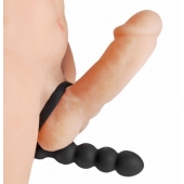 Насадка для двойного проникновения Double Fun Cock Ring with Double Penetration Vibe - XR Brands - в Новочеркасске купить с доставкой