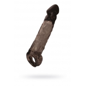 Чёрная насадка на пенис Tс подхватом - 19,5 см. - ToyFa - в Новочеркасске купить с доставкой