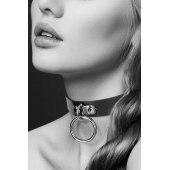 Узенький ошейник из полиуретана с кольцом - Bijoux Pour Toi - купить с доставкой в Новочеркасске