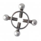 Серебристые зажимы для сосков на винтах - ToyFa - купить с доставкой в Новочеркасске