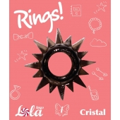 Чёрное эрекционное кольцо Rings Cristal - Lola Games - в Новочеркасске купить с доставкой