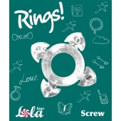 Прозрачное эрекционное кольцо Rings Screw - Lola Games - в Новочеркасске купить с доставкой