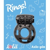 Черное эрекционное кольцо с вибрацией Rings Axle-pin - Lola Games - в Новочеркасске купить с доставкой