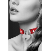 Красный чокер с замком в форме сердца - Bijoux Pour Toi - купить с доставкой в Новочеркасске