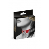 Красный узенький чокер с кольцом - Bijoux Pour Toi - купить с доставкой в Новочеркасске